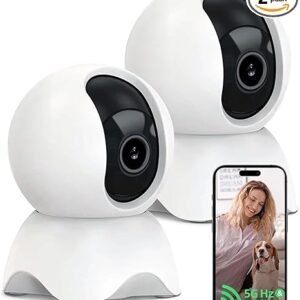 Cámara de seguridad para interiores, monitor HD 1080P para perros y bebés.