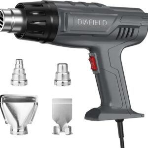 DIAFIELD - Pistola de calor de 1850 W, temperatura ajustable 112 ºF a 1202 ºF