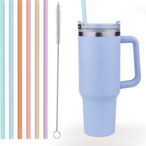 XANGNIER Paquete de 6 popotes de repuesto de silicona multicolor para vasos Stanley.