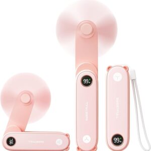 SWEETFULL Mini ventilador portátil de mano con pantalla LED