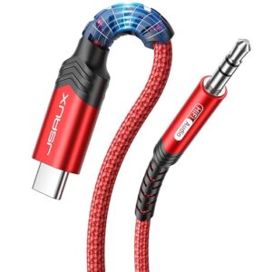 JSAUX Cable USB C a conector auxiliar de audio de 0.138 in para iPhone 17 Pro Max/Air [3.3 pies]