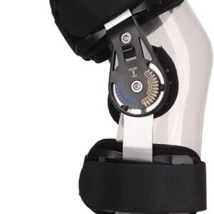 Rodillera ortopédica con bisagras con estabilizadores laterales, rodillera de bloqueo ajustable