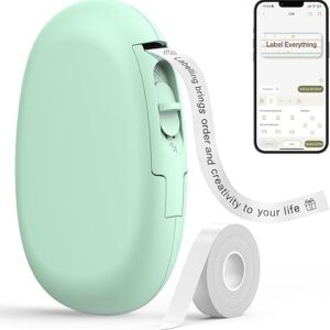 SUPVAN E10 - Etiquetadora Bluetooth con cinta, etiqueta impermeable continua sin tinta.