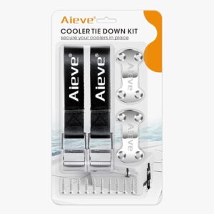 Aieve Kit de correas de amarre para enfriador, soporte de bloqueo de pecho de hielo.