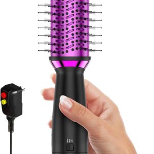 DORISILK Cepillo secador de soplado de doble voltaje pequeño para uso en viajes