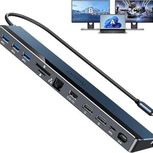 Estación de acoplamiento USB C Monitor dual