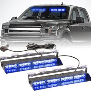 Barra de luz estroboscópica LED 2 en 1 para salpicadero de emergencia