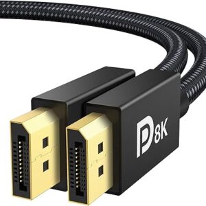 IVANKY Cable DisplayPort 8K 1.4, cable DP certificado VESA de 6.6 pies.