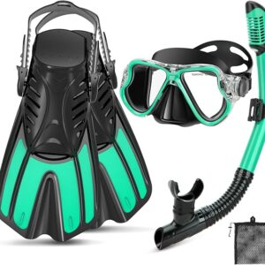 Equipo de esnórquel para adultos, juego de esnórquel 4 en 1 para adultos