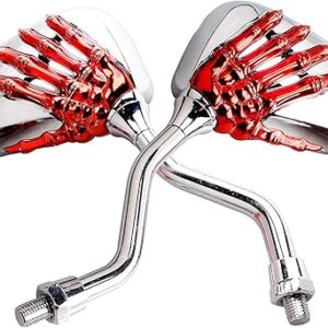 Pares de distintivo esqueleto de calavera de mano de 0.315 in y 0.394 in retrovisor lateral.