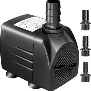 GROWNEER Bomba sumergible de 550 GPH Bomba de agua de fuente de 30 W