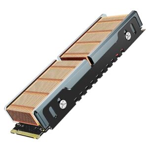 JEYI Disipador térmico de cobre M.2, disipadores de calor SSD Nvme pasivos con aletas de cobre.