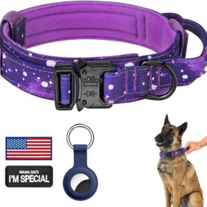 DAGANXI - Collar táctico para perro, collar ajustable de nailon (sin el broche azul)