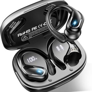 Ltinist - Audífonos inalámbricos circumaurales con ganchos para las orejas