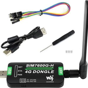 SIM7600G-H 4G DONGLE con antena, grado industrial 4G USB/UART.