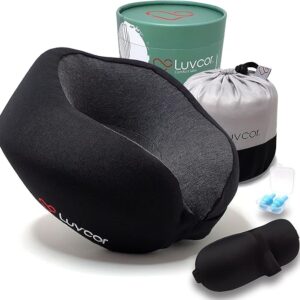 Paquete de almohada de cuello de viaje de espuma viscoelástica de alta calidad.