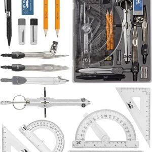 Mr. Pen - Juego de geometría con transportador con brazo móvil de 6 pulgadas