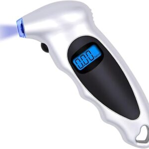 Medidor digital de presión de neumáticos, 150 PSI, 4 ajustes, medidor preciso de neumáticos