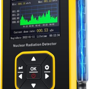 Geiger - Detector de radiación nuclear de contador - Dosímetro de radiación FNIRSI con pantalla LCD