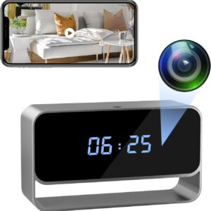 Clock Camera - Full HD 1080P WiFi Camera - Mini Wireless Nanny Cam with Night Vision