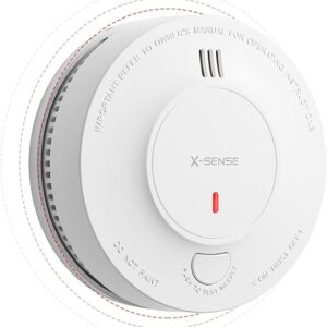 X-Sense Detector de humo inalámbrico interconectado con alarma contra incendios