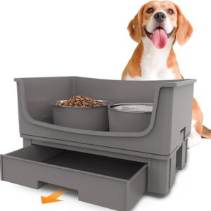 Juego de soporte elevado para perros, cuencos elevados para perros silenciosos