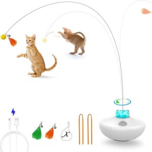Juguete interactivo para gatos, vaso de ejercicio recargable para gatos de interior.