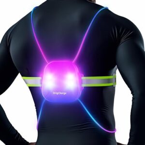 Chaleco de correr para mujer, chaleco reflectante con luces.
