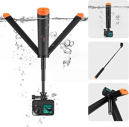 TELESIN 4 en 1 Selfie Stick Flotante Agarre de Mano Trípode Impermeable Extensible Selfie Monopod - Imagen 7