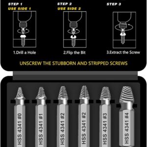 Regalos para hombres, juego de extractor de tornillos dañados