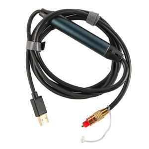 Sarini Adaptador de audio óptico USB a conector SPDIF de audio de fibra óptica de USB A