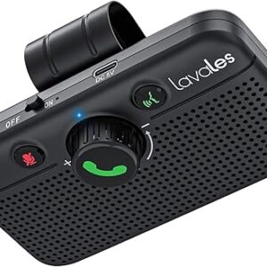 Altavoz Bluetooth 5.3 para automóvil, kit de altavoz Bluetooth inalámbrico manos libres