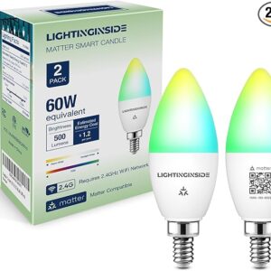Lightinginside Matter Candelabra - Bombillas inteligentes equivalentes a 60 W