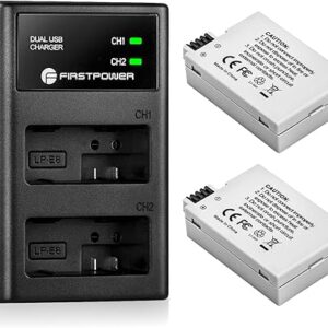 FirstPower Batería LP-E8 y cargador USB dual compatible.