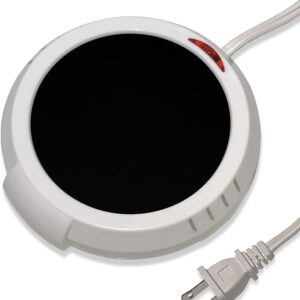 Plato seguro portátil portátil duradero para tarro de vela y calentador de taza, paquete blanco