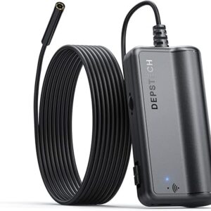 Depstech 1200P Endoscopio inalámbrico semirrígido, 2.0 MP HD WiFi