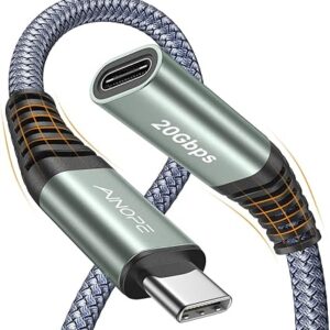 AINOPE Cable de extensión USB C, 20 Gbps/USB3.2 de transferencia rápida USB tipo C