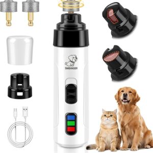 Silent - Molinillo de uñas para perro, sin cable, para aseo profesional, amoladora de uñas