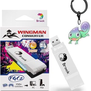 Brook Wingman FGC2 Converter con llavero - Adaptador de joystick Arcade Gamepad para PS5