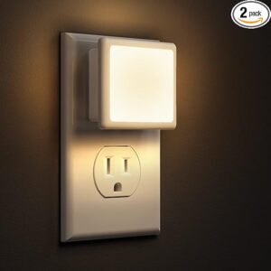 L LOHAS LED Luces nocturnas enchufables a la pared, paquete de 2.