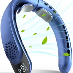 FrSara - Ventilador de cuello recargable con pantalla LED (sin caja original).