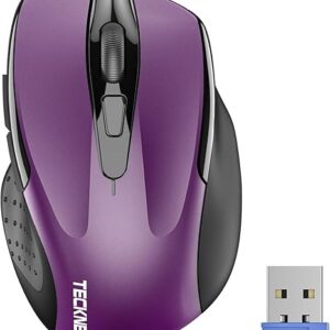 Mouse óptico ergonómico TeckNet Pro 2.4 G con nanorecibidor USB para portátil