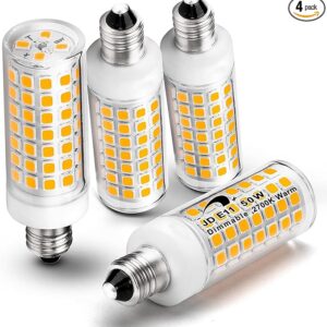 Bombillas LED E11 regulables sin parpadeo.