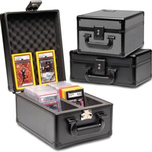 SLAB ARMOR - Caja de almacenamiento de tarjetas graduadas de 2 filas para tarjetas PSA