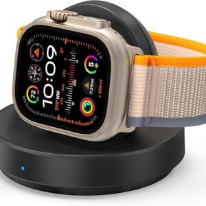 Base de carga magnética portátil para Apple Watch, soporte de cargador inalámbrico de reloj rápido