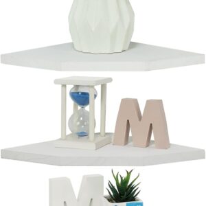 Juego de 3 estantes esquineros de pared, estantes de esquina flotantes, estantes de almacenamiento