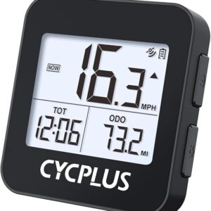CYCPLUS Computadora de bicicleta GPS, computadora de ciclismo inalámbrica con retroiluminación