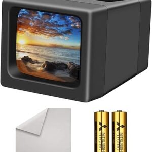 Visor de diapositivas iluminado con luz LED de 1.378 in (No incluye diapositivas, caja dañada)