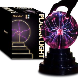 Stemclas Bola de plasma/luz/lámpara, globo de electricidad estática, bola eléctrica de rayo