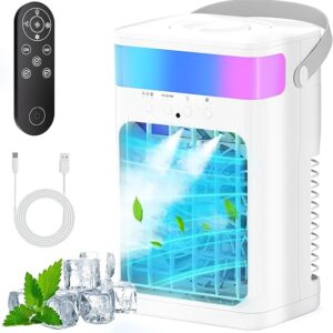 Aire acondicionado portátil, ventilador de refrigeración con 3 velocidades y 3 modos